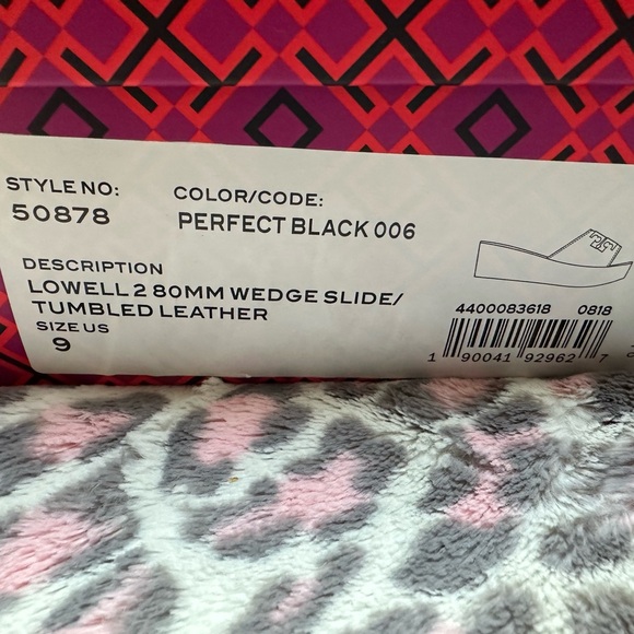 TORY BURCH LOWELL 2 80MM WEDGE SLIDE 50878 - PERFECT BLACK - SIZE US 9 - Picture 3 of 5